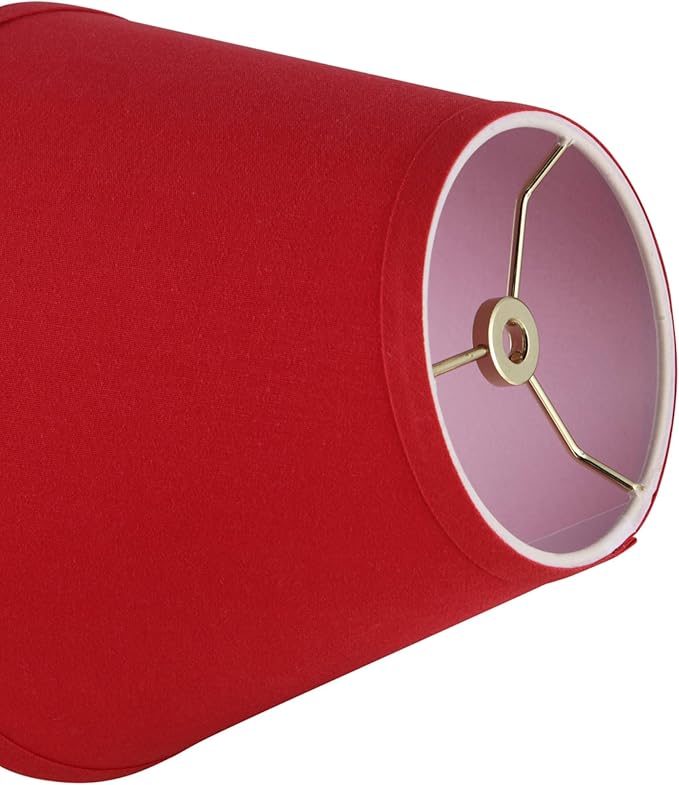 Aspen Creative 32431 Transitional Hardback Empire Shape Spider Construction Lamp Shade in Imperial Red, 9" wide (5" x 9" x 7")