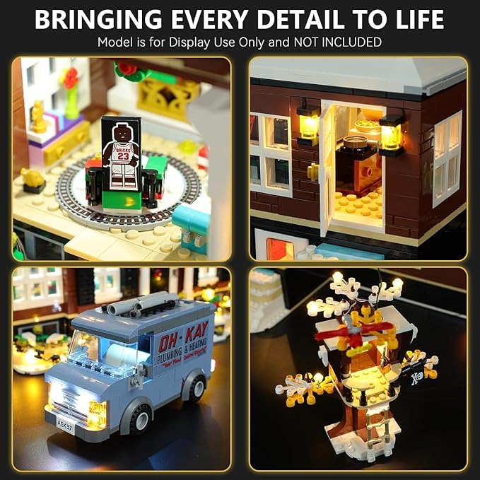 BrickSoul Ultimate Light Kit for Lego 21330 Home Alone House Building Set | Upgraded Wireless Dimming, Multi-Zone Lights & Selectable Sound Effects | Hidden Cable Tech (21330 Set NOT Included)