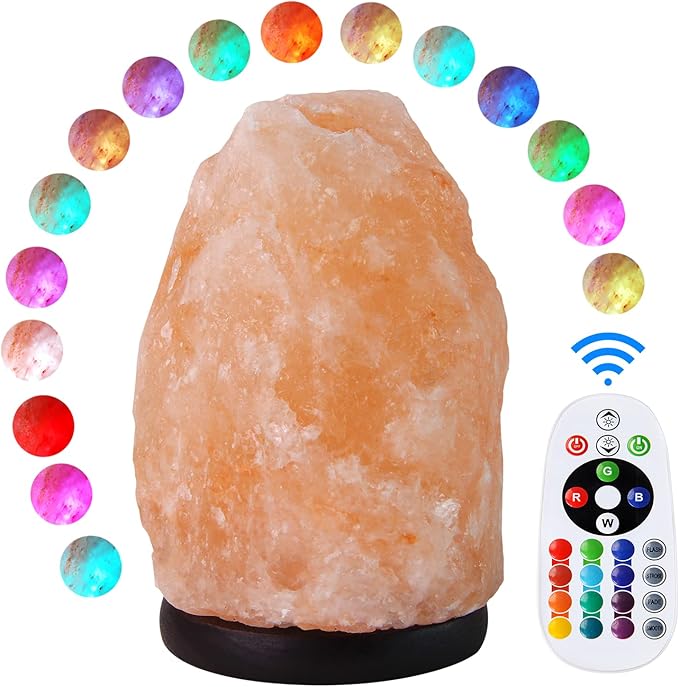 Himalayan Salt Lamp Night Light & USB Himalayan Salt Lamp 7 inches Night Light with Remote Control