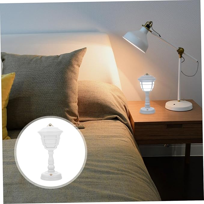 Vintage Style Mini Table Lamp USB Rechargeable Retro Nightstand Lamp Level Dimming for Bedroom Decor and Soft Warm Light