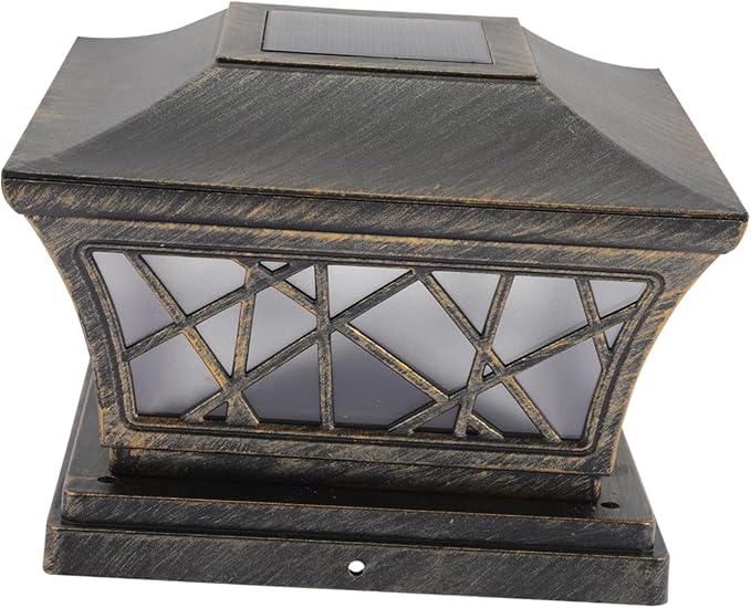 Gatuida Solar Post Light Outdoor Column Lamp with High Brightness LED Garden Floor Lamp Decor for Patio Porch Battery Powered Outdoor Lighting