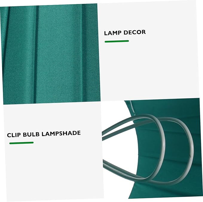 1pc Cloth Lampshade Pleated Lamp Shade Clip On Bulb Light Covers Barrel Lamp Shade for Bedroom Table Lamp Floor Light, Green