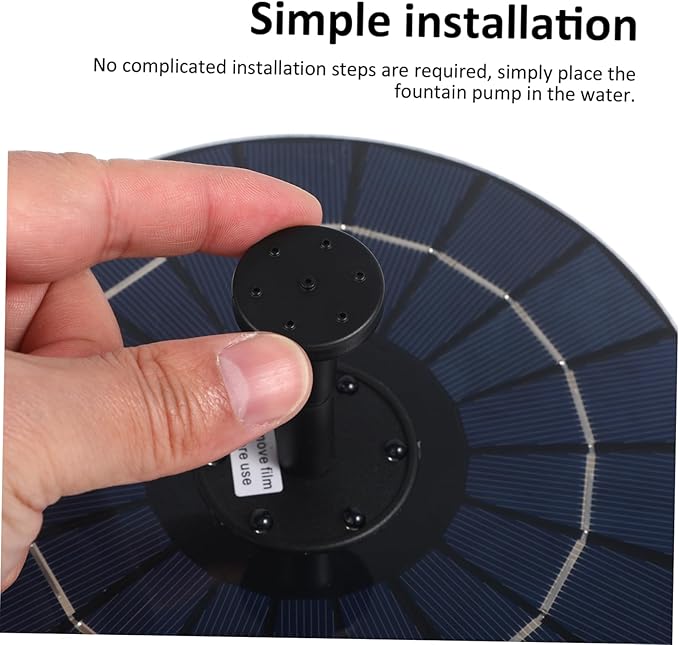Solar Powered Fountain Pump for Bird Bath Floating Solar Fountain LED Color Changing Lights for Outdoor Garden Pool Easy Installation Water Feature