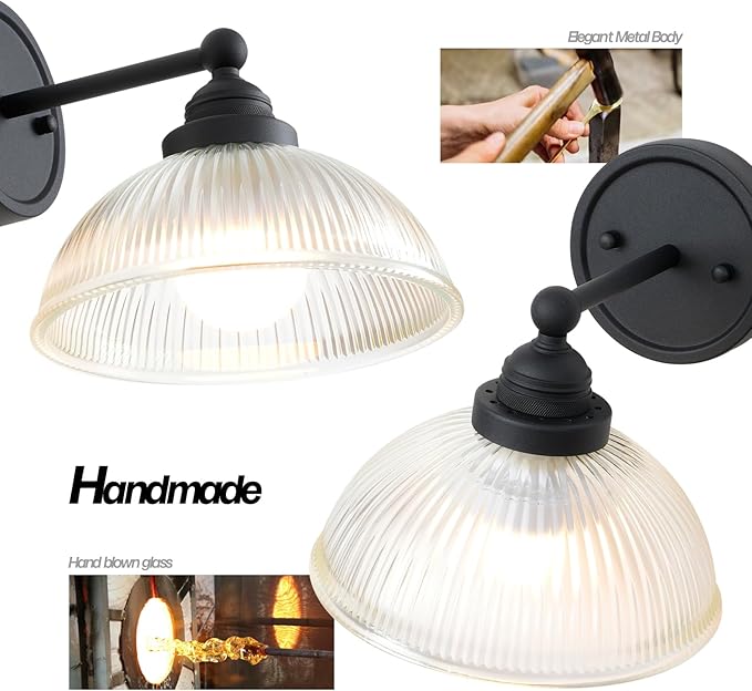 HEQIQEH Morden Rechargeable Battery Operated Industrial Wall Sconce with Clear Striped Glass Shade,Remote Control Wall Lamp, Modern Dimmable Indoor Wall Mount Light for Bedroom Living Room Restaurant