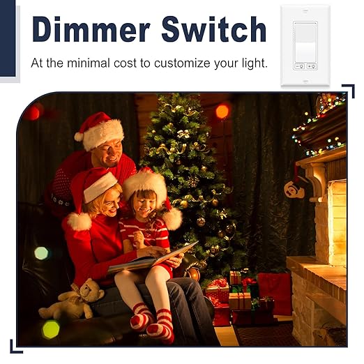Dimmer Light Switch,Greencycle 10PK 3 Way Dimmer Switch for Dimmable 150W LED CFL Light,600W Halogen and Incandescent,15A 120V,Neutral Wire Not Required,Residential/Commercial,ETL Listed