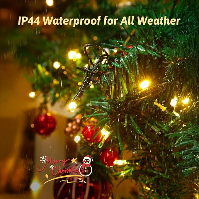 Christmas Lights 1000 LED 328 FT, IP67 Waterproof Christmastree Lights with 8 Modes, Remote Control 3 Timers & Memory Function Xmas Decorations for House and Holiday (Warm White)
