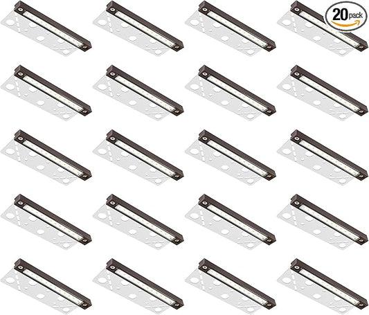 GKOLED 20 Pack 6.8 Inches LED Hardscape Lights, Low Voltage Retaining Wall Light Waterproof, 12V AC/DC Landscape Lighting, 1.5W 2700K, Classic Step Lights Outdoor, Die-cast Aluminum Housing