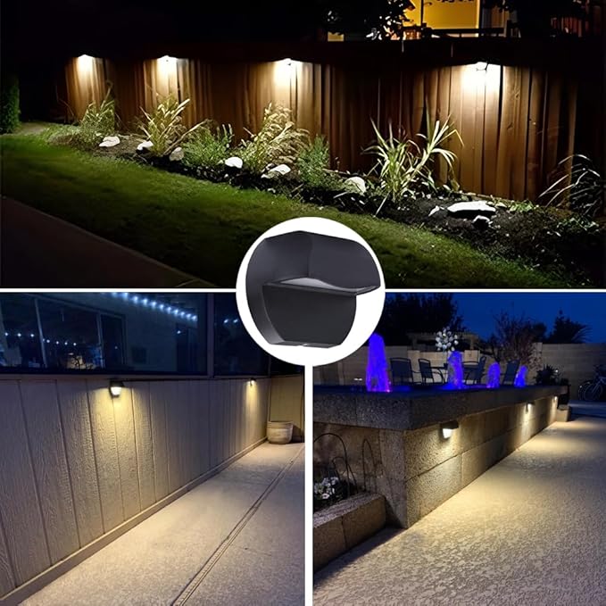 Arrownine Landscape Lighting Cast Aluminum 2.5W Deck Lights Low Voltage Railings Lights Outdoor Patio Step Light,Post Stair Fence Lighting Warm White Water Resistant IP65,Black Finish 3-Pack
