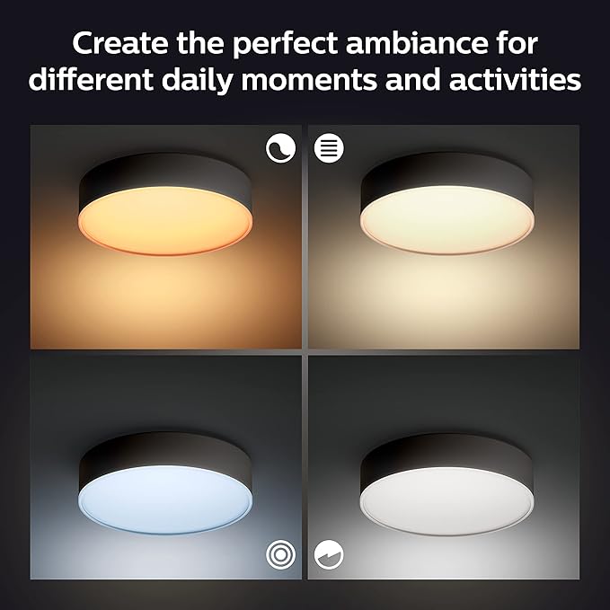 Enrave L Hue Ceiling lamp Black NAM