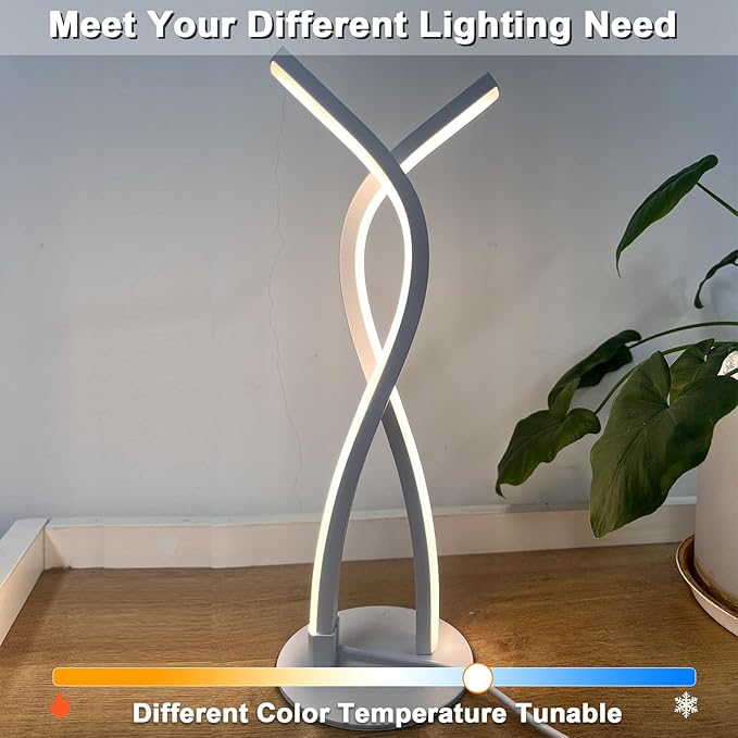 Daymeet Table Lamp for Bedroom, Bedside Lamps for Nightstand Dimmable, 3 Color Temperatures Night Stand Light with Remote and APP Control Desk Lamp for Kids Room Living Room Office