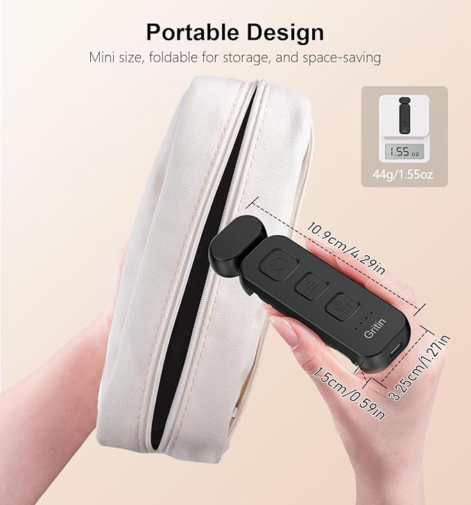 Gritin Reading Light, Book Light for Reading in Bed - Eye Caring 3 Colors, 5-Level Dimmable Brightness,Long Lasting, Compact Size Rechargeable Clip on Book Reading Light for Book Lovers-Black