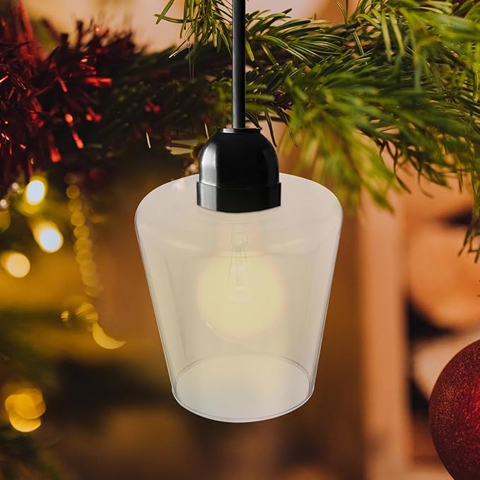 DOITOOL Cylinder Glass Lamp Shade Replacement for Sockets Clear Cylinder Glass Cover for Pendant Chandelier Wall Sconce Table Lamps Soft Glow Diffusion Compatible Lighting Accessory