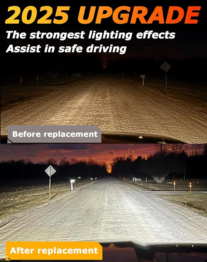 2025 Upgrade Compatible for Toyota Tacoma 1997 1998 1999 2000 2001 2002 2003 2004 2005 2006 2007 2008 2009 2010 2011 2012 2013 2014 2015 Hi/Lo Dual Beam Light bulb,12V 55W 6000K,Pack of 2