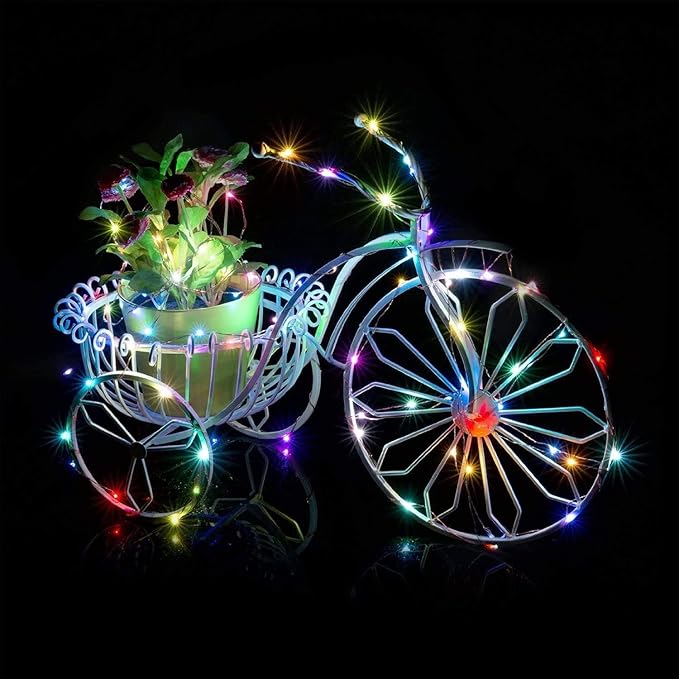 ZNYCYE 10 Pack 10 ft 30 LED Mason Jar String Lights 8 Modes with Timer Waterproof Fairy Lights Upgraded Battery（Included Operated for DIY Wedding Party Mason Jar Christmas Decorations (Multi-Color)