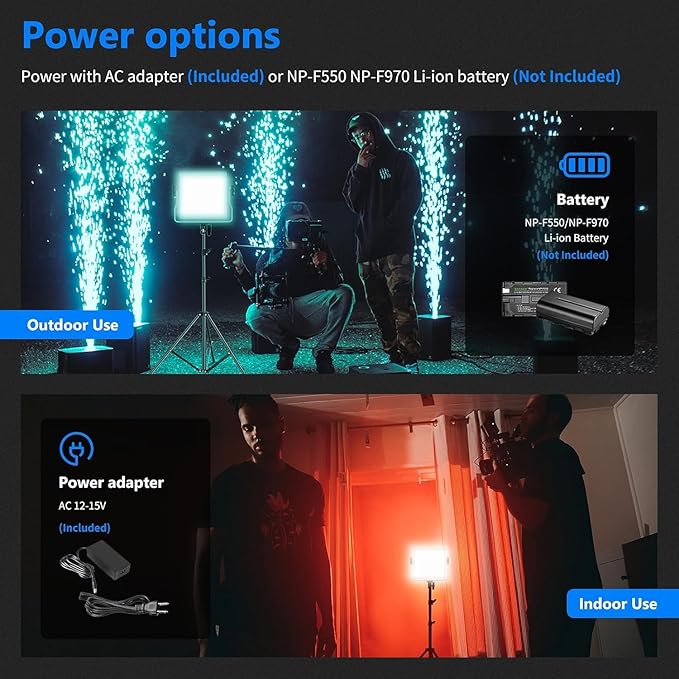 NEEWER 2 Pack 660 PRO RGB LED Video Light with App Control Tripod Stand Kit, Studio Panel Key Lighting for Gaming Streaming Zoom YouTube Webex Photography, 360° Full Color, 50W Dimmable Bi Color