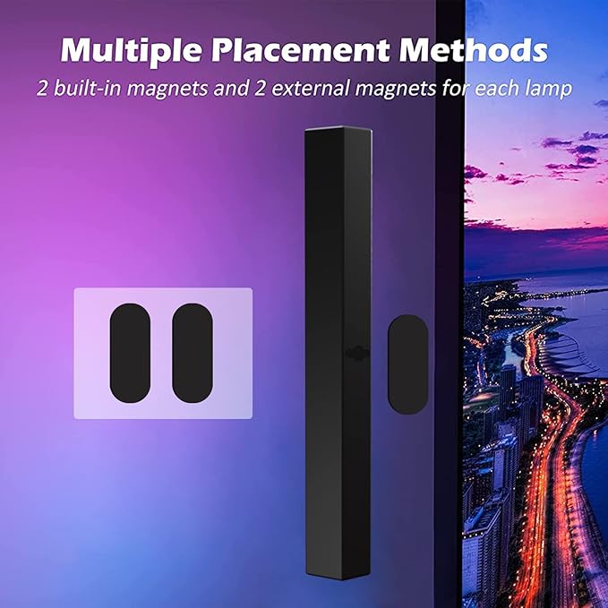 DS Smart LED Light Bars, Gaming Lights, Ambient Light, RGB TV Backlights with Scene Modes and Music Modes for Gaming, Computer Case, PC Monitor, TV, Laptop (Z Series)