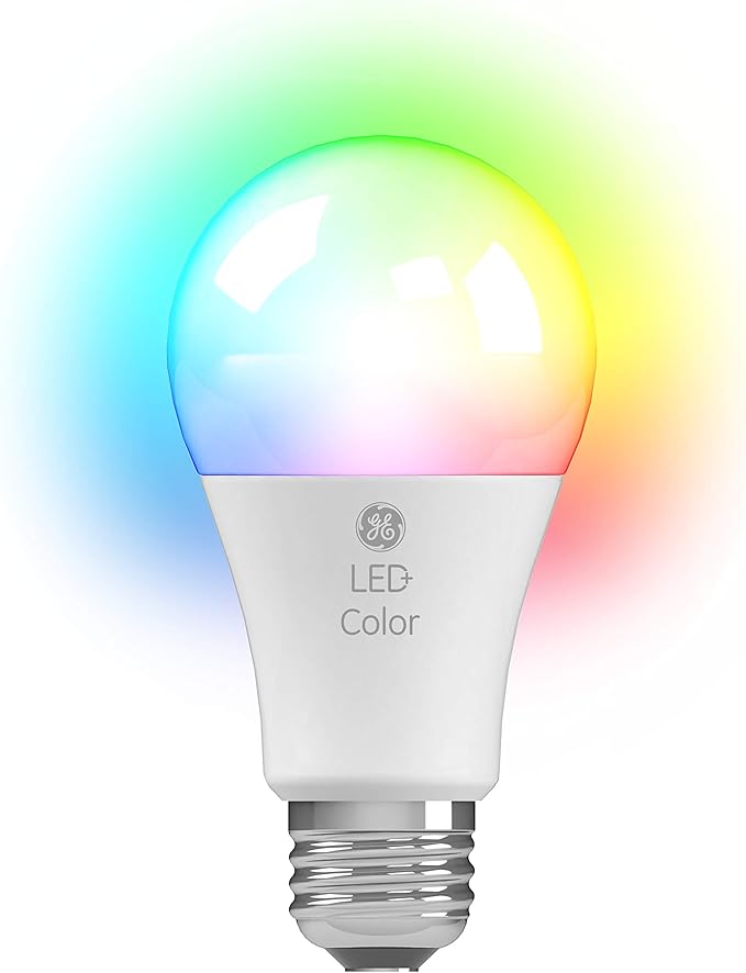 GE LED+ Color Changing LED Light Bulbs with Remote, No App or Wi-Fi Required, A19 Bulbs (3 Pack)
