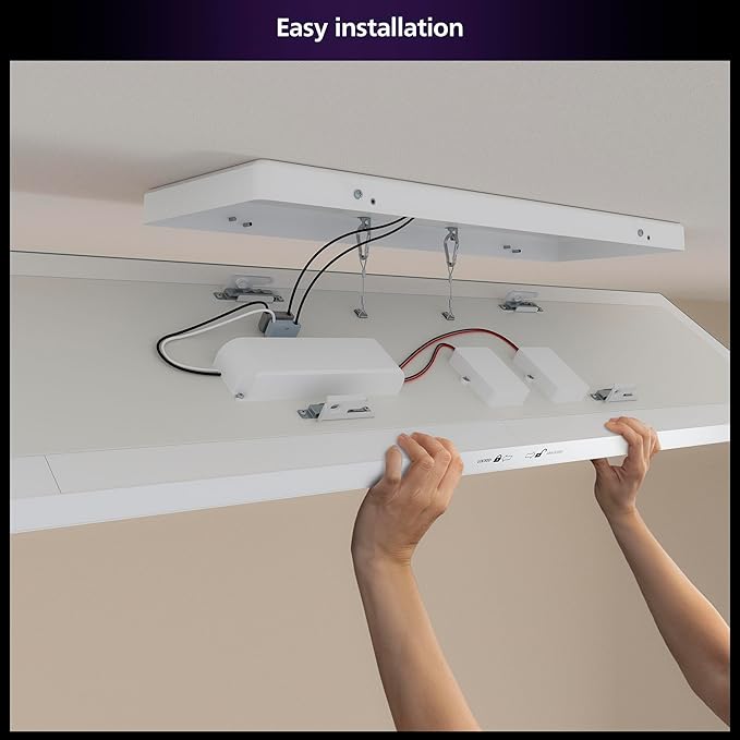 Philips Hue Datura Smart Ceiling Panel (Rectangular 11.81in x 47.24in) White & Color LED Ceiling Light, Bluetooth Compatible,Voice Control with Alexa, Apple Home & Google Assistant