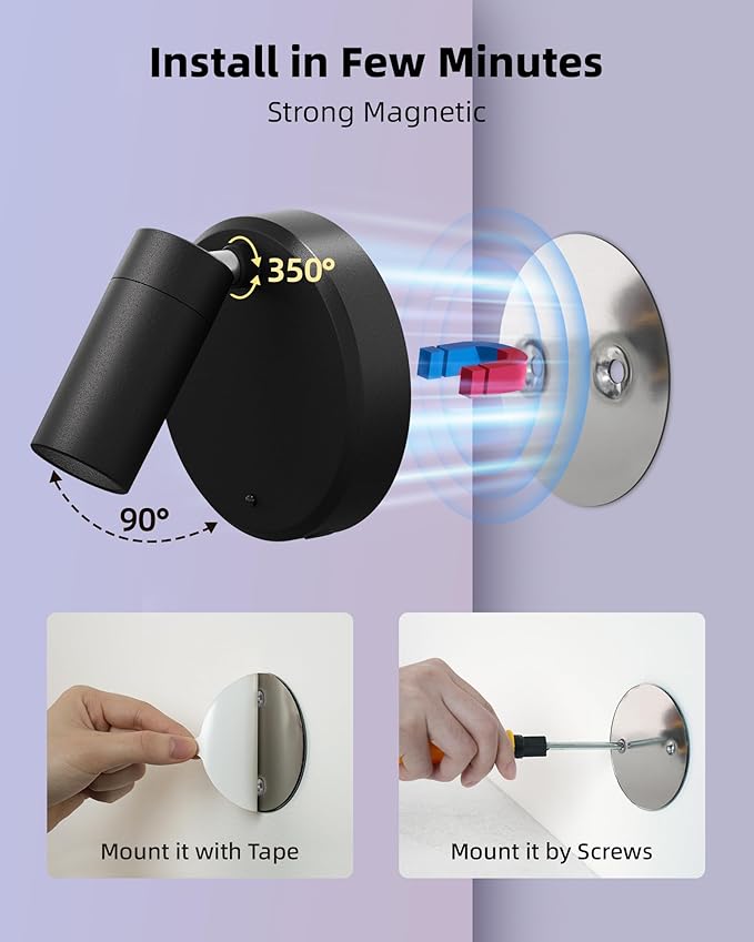 EZVALO RGB Spotlights Indoor with Remote, 5500mAh Rechargeable Picture Lights, DIY Mode & 83 Color Changing Uplighting, Wireless Mini Accent Lighting for Halloween and Christmas (2Pack-Black)