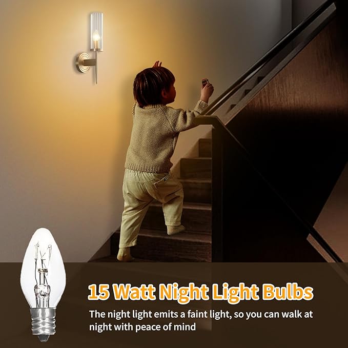 12 Pack Scentsy Light Bulbs 15Watt 120V Wax Warmer Bulbs C7 Replacement Bulb Dimmable Salt Lamp Bulbs with E12 Base for Night Light, Candle Warmer