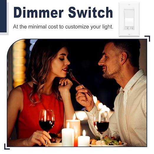 Dimmer Light Switch,Greencycle 24PK 3 Way for Dimmable 150W LED CFL Light,600W Halogen and Incandescent,15A 120V,Neutral Wire Not Required,Residential/Commercial,ETL Listed