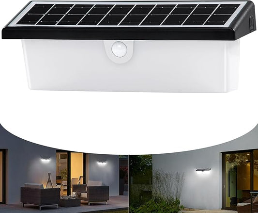 EMANER Motion Solar Flood Light Large 2500LM Bright, 3 Lighting Modes Security Wall Light Cordless, Outdoor Motion Light Dusk to Dawn for Porch Patio Garden Yard Deck (1-Pack)