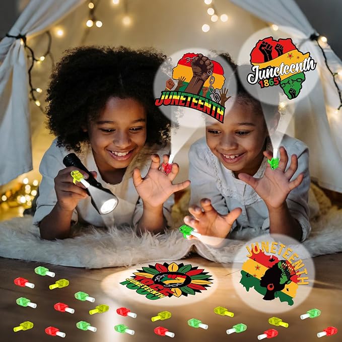 36Pcs Juneteenth LED Finger Lights Juneteenth Party Favor Glow in the Dark Light Up Finger Light Freedom Day Themed s Bulk for Birthday Party Goodie Bag Stuffer Birthday Gifts Prize