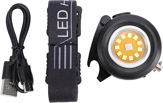 Mini Keychain Flashlight, RGB Multi Color Aluminum Work Light Portable Pocket Flashlights for Outdoor Use (Black)