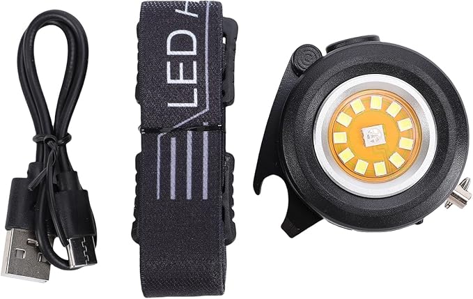 Keenso Keychain Flashlight, Aluminum Alloy Portable LED Torch with RGB Modes, Emergency Light for Camping and Car Repair (Black)
