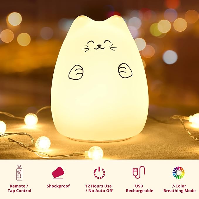 GoLine Night Lights for Kids - Best Christmas & Birthday Gifts for 3-10 Year Old Girls