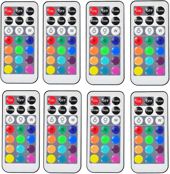 KITOSUN Exclusive Remote Controllers for Kitosun Submersible Floralyte V LED Lights 21Keys (Pack of 8) - DO NOT Work with The Other Lights