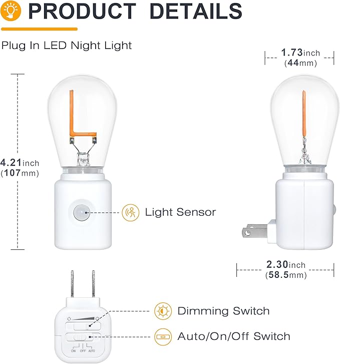 LED Night Light Plug in, Motion Sensor Night Light with Adjustable Brightness 3 Lighting Mode AUTO/ON/Off for Child, Bedroom, Hallway, L-Type, 1-Pack