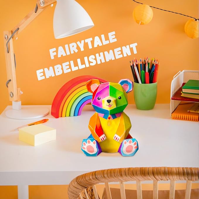 Paint Your Own Bear Lamp Kit, Arts and Crafts for Kids Ages 8-12, Arts and Crafts for Kids 4-6, Bear Gifts for 10 Year Old Girl, Art Supplies for Teens Girls Boys Birthday Ages 3 4 5 6 7 8 9 10 11 12+