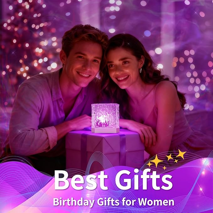 Ocean Wave Projector Light,16 Colors Water Ripple Romantic Ambient Lighting Northern Lights Projector with Remote for Bed Room Decor Meditation Relaxation Night Lights