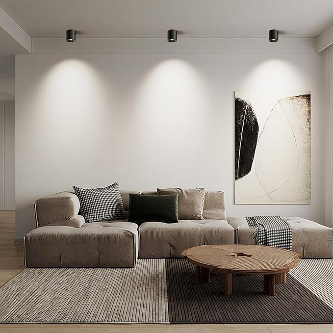 Modern LED Ceiling Light Fixture Flush Mount COB 20W 4000K Cylinder Ceiling Lights, Dimmable Hallway Lighting Fixtures Ceiling Lamps for Living Room Bedroom Kitchen