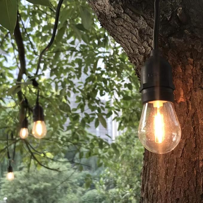 Shatterproof,Waterproof S14 String Light Bulbs Equivalent to 10 W, S14 led Bulb fits for Commercial Outdoor Patio Garden Vintage Lights, E26,2200K CRI90,70LM,Warm White,15 Pack