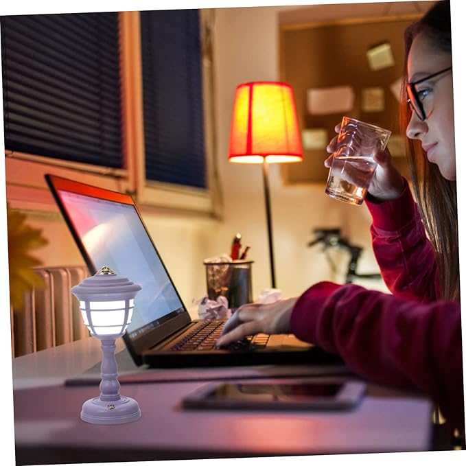 NUOBESTY Retro Palace Lantern Ornaments Bedside Lamp USB Rechargeable Nightstand