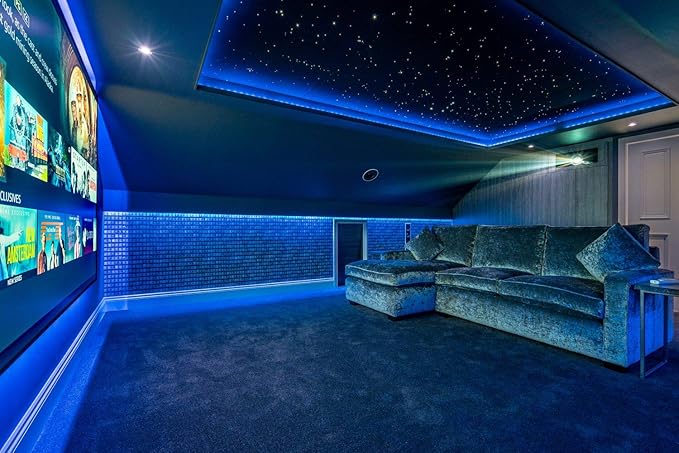 AZIMOM 2022Upgraded Bluetooth 20w Twinkle Fiber Optic Lights Star Ceiling Lighting Kits Mixed 860pcs*13.1ft Fiber Strands Dual Port RGBW Music Remote APP Control Light Source Home Car Ceiling Décor