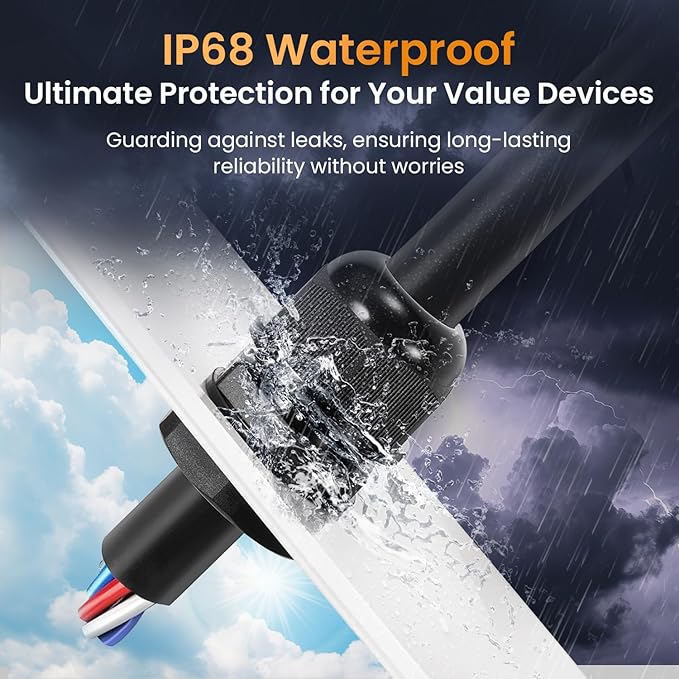 QILIPSU 50pcs 1/2" NPT Cable Gland Waterproof IP68 Nylon Cable Pass Through Cord Grip Connector Strain Relief Wire Grommet