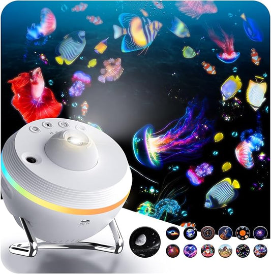 Meteor Galaxy Projector for Bedroom, 13 in 1 Planetarium Projector with Timer, Meteor & RGB Lighting Effects, Ocean Wave Projector Jellyfish Night Light for Kids, Adults