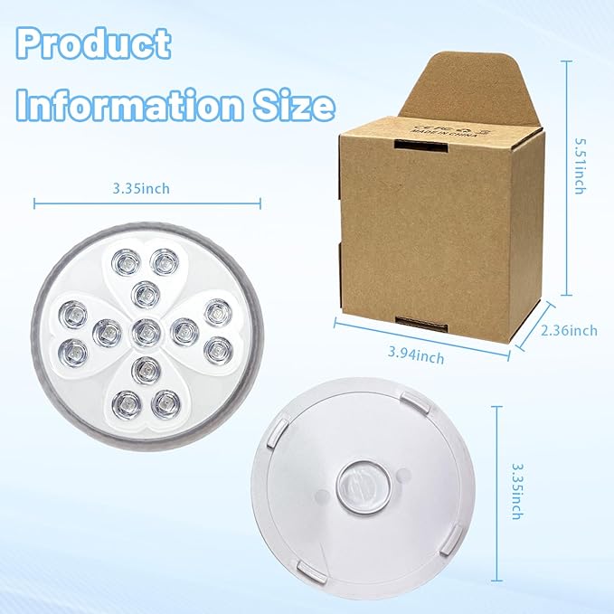 Pool Lights - Rechargeable Submersible LED Light with Remote, 10 Colors & 4 Modes IP68 Waterproof Pool Decor Light for Pool/Vase Base/Spa/Aquarium/Pond/Hot Tub/Decoration/Party, 2-Pack (2 PCS)