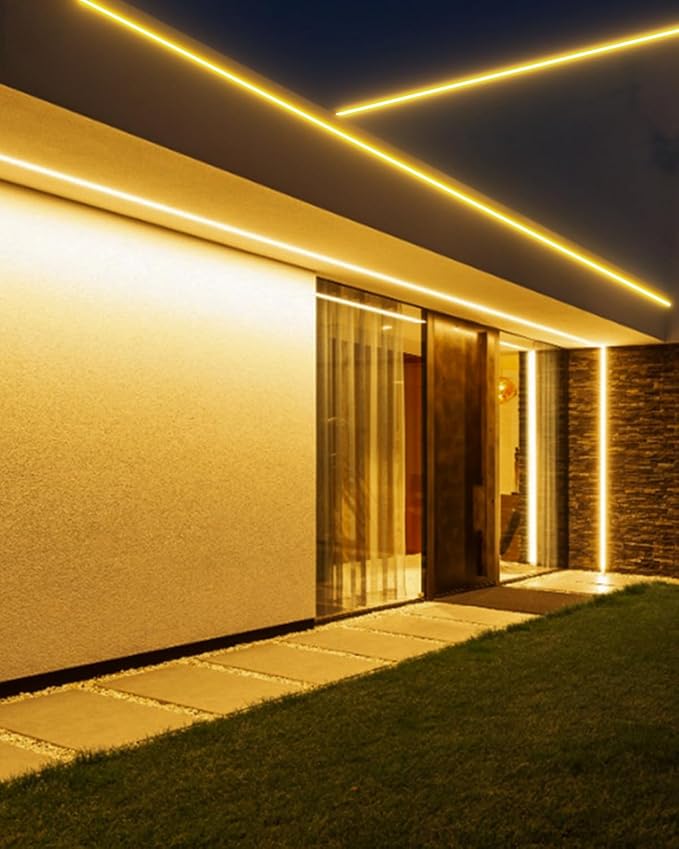 ALITOVE 24V Warm White COB LED Strip 3000K Waterproof IP68 Bright LED Rope Lights Outdoor 16.4ft CRI>90 1200LEDs for Bedroom Home Garden Patio Lighting(Power Supply Needs to be Purchased Separately)