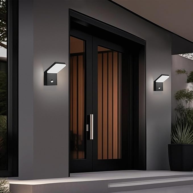 Lustrlach Motion Sensor Outdoor Light Fixtures Wall Mount,Exterior Wall Sconce, Porch Light, Garage Lights, Waterproof Motion Lights for Outside,Garden, Front Door
