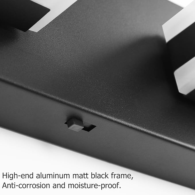 SOLFART Black Vanity Lights for Bathroom, 5 Color Temperature Bathroom Light, Light Fixtures Over Mirror, Modern LED Lighting Adjustable Color 5CCT