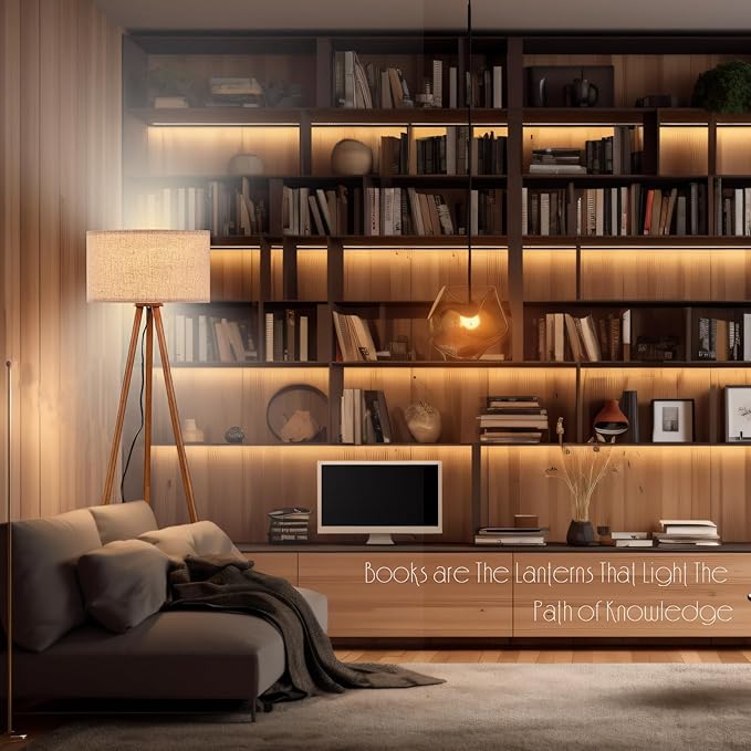 Wood Tripod Floor Lamp for Bedroom, Farmhouse Wooden Floor lamp with 3 Color Temparature LED Bulb for Living Room, Office, Footswitch,ETL Listed/Brown Wood Color