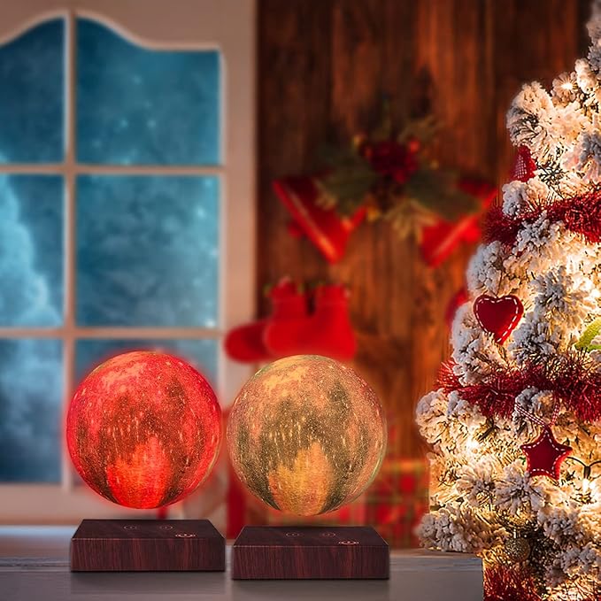 VGAzer Levitating Moon Lamp 5.9 Inch 16 Colors Galaxy Moon Lamp 3D Moon LED Light with Remote Control for Birthday,Christmas Gift for Baby, Children, Girls, Boys (Square Base)