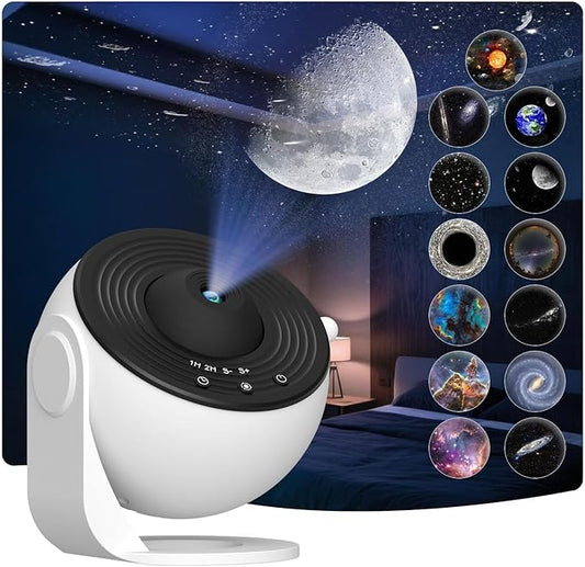 Planetarium Projector for Bedroom, Star Galaxy Light Projector with Nebula Milky Way, LED Night Light for Ceiling with Timer, Mood Lighting for Adults Kids Teens, Home Theater (Black White)