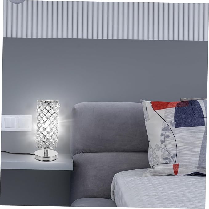 1pc Crystal Table Lamp for Indoor Use Durable Stylish Desktop Light with Button Switch for Home Decor and Dormitory Atmosphere