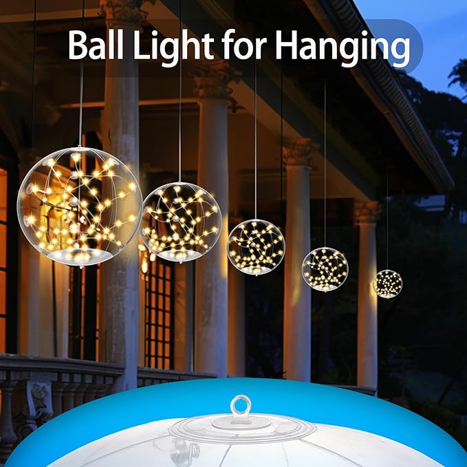 2 Pack Outdoor Solar Pool Lights, 14.5" Floating LED Light Up Balls with Remote, 3000K Warm Glow, Dimmable & Auto On at Dusk, IP68 Waterproof, 3 Modes – Perfect for Garden, Pool, Beach & Party