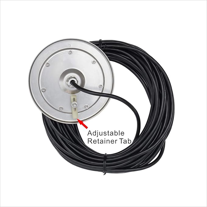 Voswitch Poolexa SS06150 6 inch Small LED Color Inground Pool/Spa Light for Wet Niche with 150 Foot Cord (Controller Included)